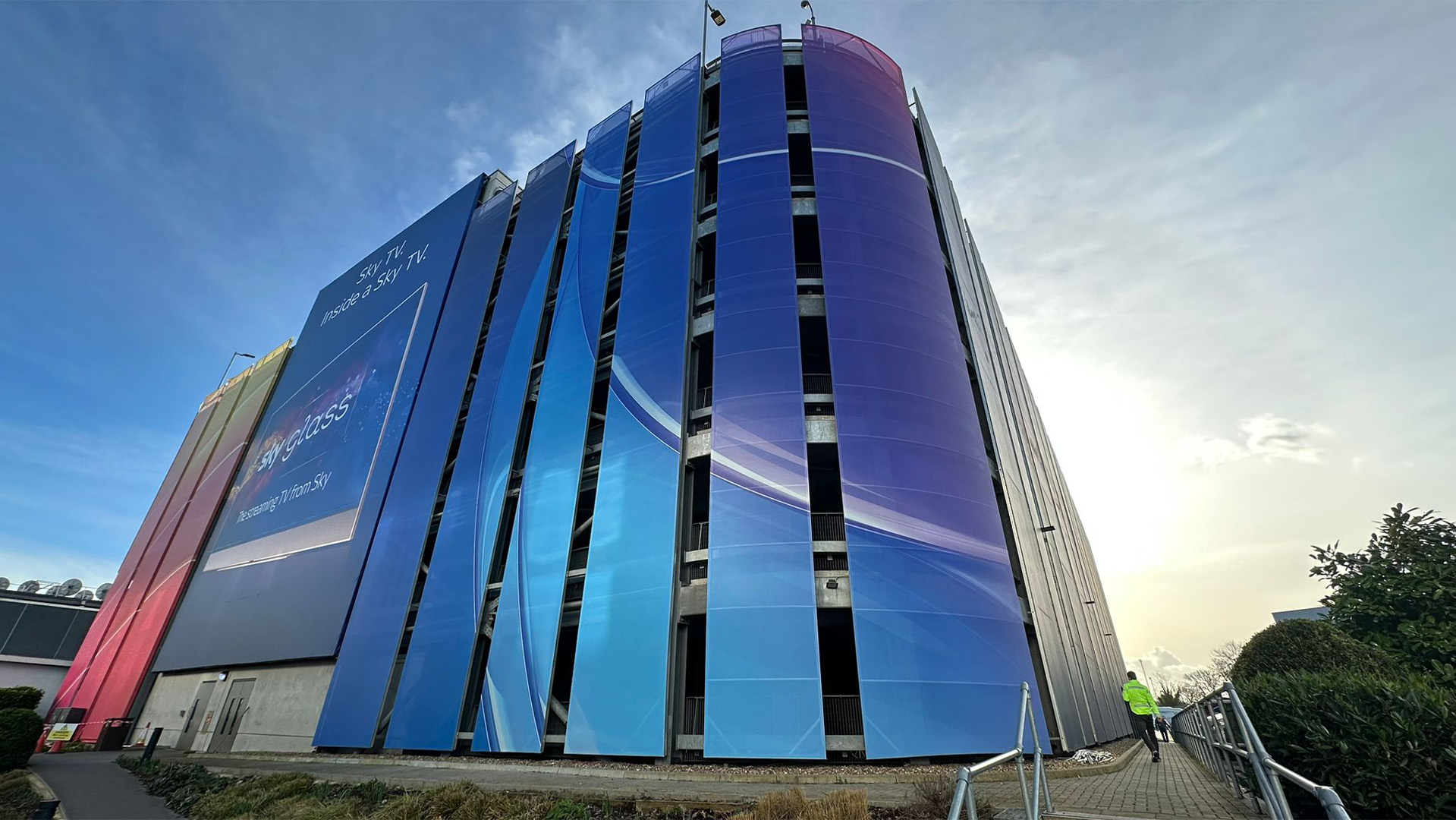Sky Glass | Car park wrap large format print installation