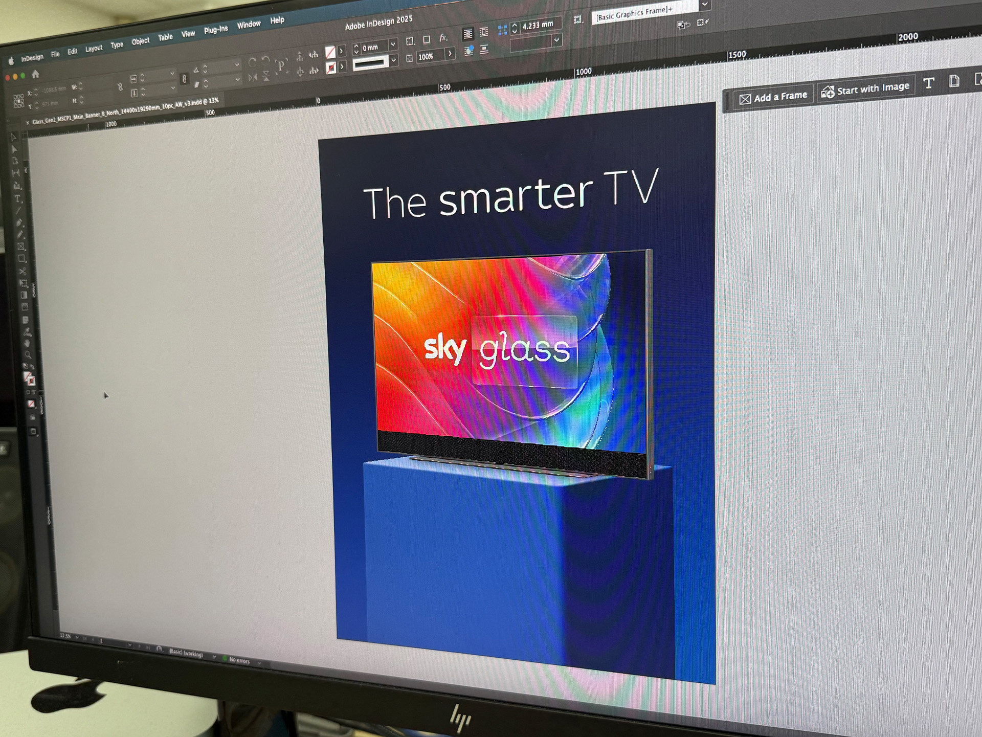 Sky Glass | Car park wrap large format print design